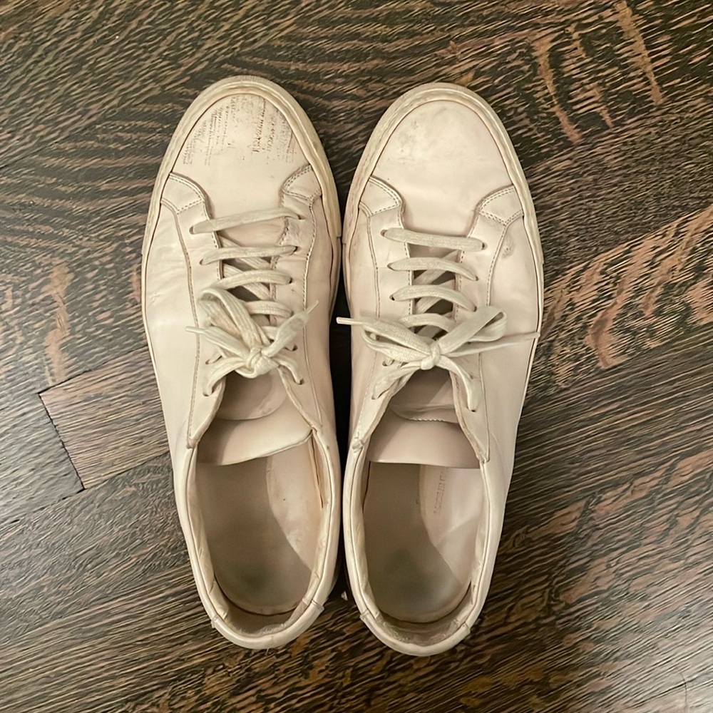 Women’s Common Projects Achilles low sneaker, blush, size 39